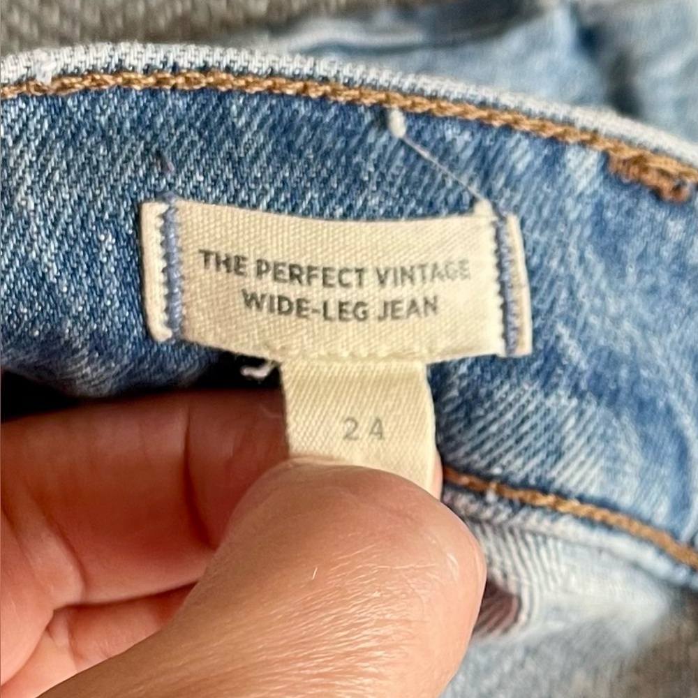 Madewell The Perfect Vintage Patch Pocket Wide Leg Jeans Women’s Size 24 - Picture 9 of 10